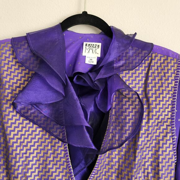 Vintage Jeanne Marc 3-Piece Women's Outfit Set Skirt, Top, and Jacket Purple - Picture 11 of 16